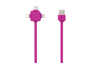 USBcable 3 v 1 - Růžová