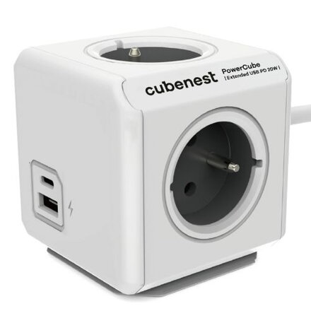 Cubenest PowerCube Extended USB A+C PD 20 W 3 m
