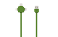 USBcable 3 v 1 - Zelená