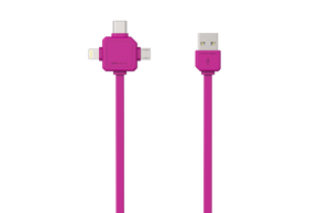 USBcable 3 v 1 - Růžová